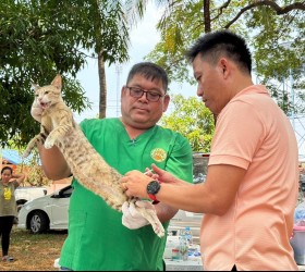 กิจกรรมรณรงค์ฉีดวัคซีนป้องกันโรคพิษสุนัขบ้าและผ่าตัดทำหมันสุนัขและแมว